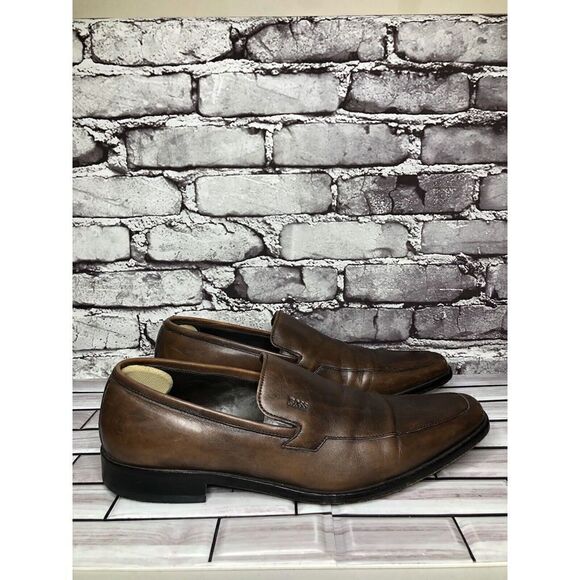 BOSS Hugo Boss Brown Leather Slip On Loafers Dress Shoes Men’s Sz 10.5M US/44EU main image 15